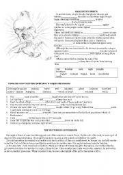 English Worksheet: Halloween reading