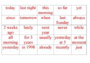 English Worksheet: Tenses Game