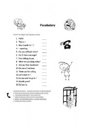 English Worksheet: ESL Using a telephone