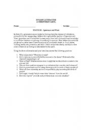 English worksheet: A Christmas Carol _ Ignorance and want