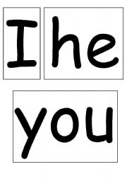 English Worksheet: Flash cards pronouns