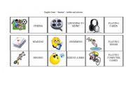 English worksheet: hobbies dominoes