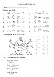 Listening test about physical description