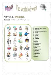 English Worksheet: The world of work