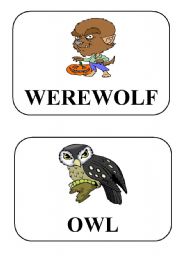 English Worksheet: halloween flashcards part 4