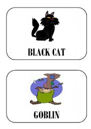 English Worksheet: halloween flashcards part 8