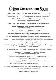 English Worksheet: Chicka chicka boom boom:)