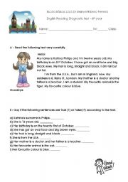 English Worksheet: Personal Information