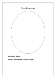 English worksheet: Face draw game