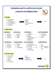 English Worksheet: Connectors and linking words