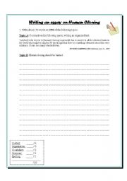 English Worksheet: Human Cloning essay