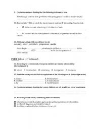 English worksheet: A splendid audience (reading comprehension part II)