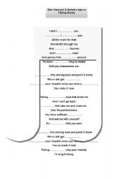 English Worksheet: SONG: Hansard-Irglova: Falling Slowly