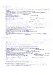 English Worksheet: CAE - Gap filling exercise Worksheet 3