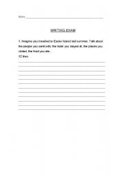 English worksheet: present simple/continuous, past simple, there is/are, who/what/where exercices