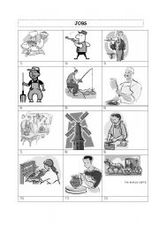 English Worksheet: Jobs