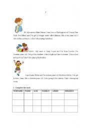 English worksheet: Personal Identification 1