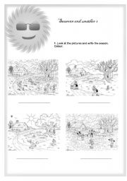 English Worksheet: Seasons and weather