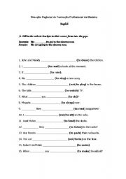 English Worksheet: Present Continuous