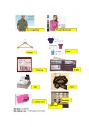 English worksheet: SHOPPING WORDS + IMAGES