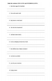 English Worksheet: Auxiliary do/does