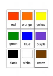 English Worksheet: Colours