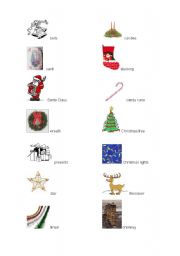 English worksheet: christmas vocabulary