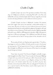 English Worksheet: charles chaplin