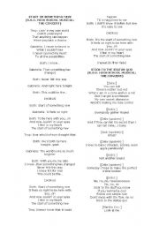 English worksheet: lyrics of high school musical