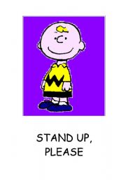 English Worksheet: STAND UP POSTER