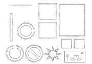 English Worksheet: Shapes - do a car.