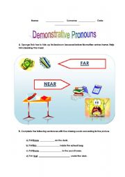 English Worksheet: Demonstrative Pronouns