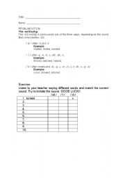 English worksheet: -ED ENDING