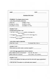 English worksheet: Present Simple Grammar Self-Check