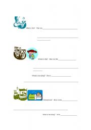 English worksheet: Rooms and Actions