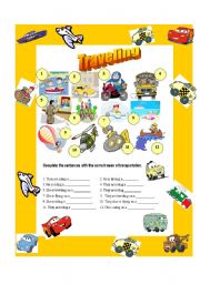 English Worksheet: Traveling