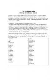 English Worksheet: Listening and Spelling