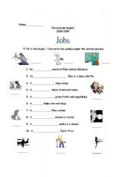 English Worksheet: Jobs