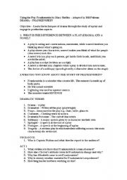 English Worksheet: Frankenstein - Drama