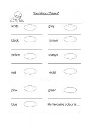 English Worksheet: Colours