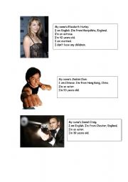 English Worksheet: Celebrity Interview