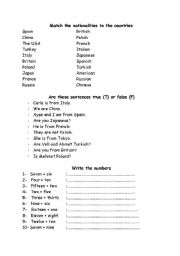 English worksheet: revision 