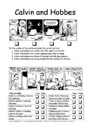 English Worksheet: Calvin and Hobbes