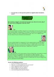 English Worksheet: Reading about environment