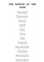 Months of the year