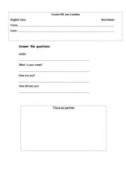 English worksheet: Greetings