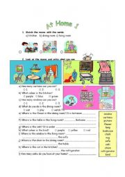 English Worksheet: Where Are My Things at Home?