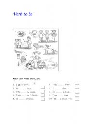 English Worksheet: Verb to be - Revision.