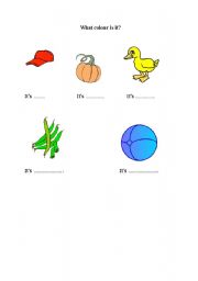 English worksheet: colours