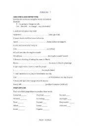 English Worksheet: Gerounds and infinitives
